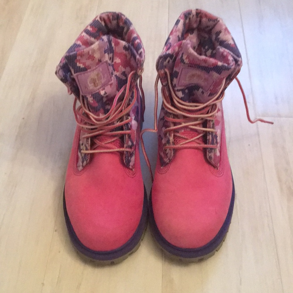 Timberland roll-up camouflage boots Junior women’s